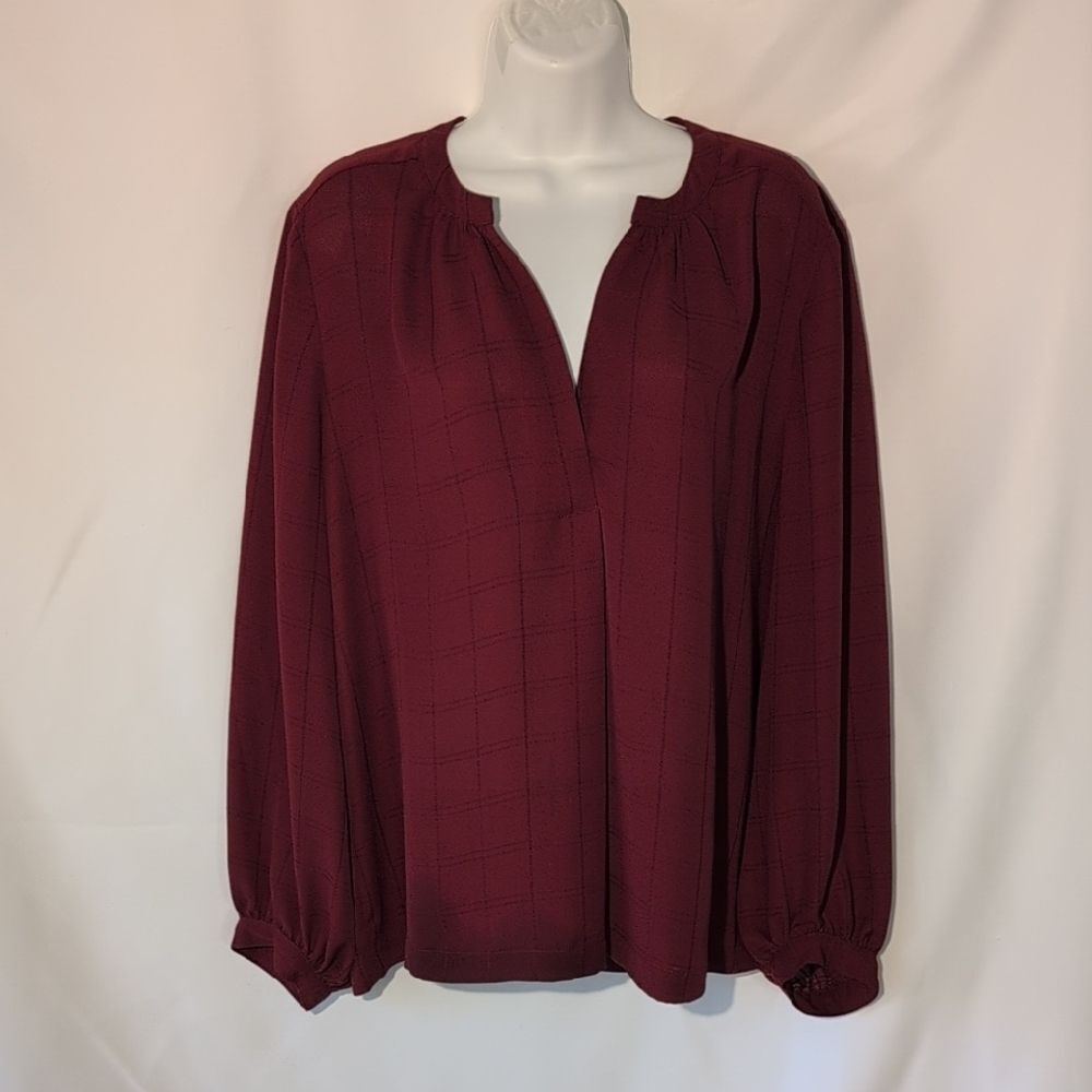 Elegant Burgundy Women's Top